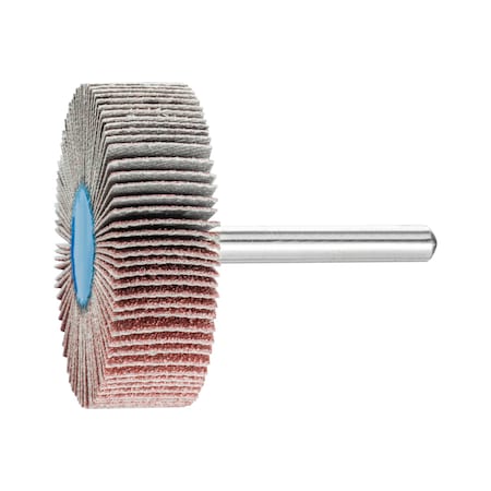 Pferd 2" x 1/2" Mounted Flap Wheel - 1/4" Shank - Aluminum Oxide - 80 Grit 45252